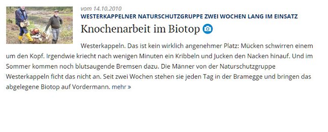 Bericht vom 14. 10. 2010