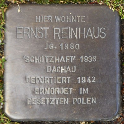 Stolperstein Ernst Reinhaus Stolperstein Ernst Reinhaus