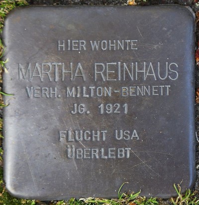 Stolperstein Martha Reinhaus Stolperstein Martha Reinhaus