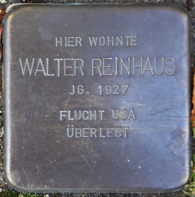 Stolperstein Walter Reinhaus Stolperstein Walter Reinhaus